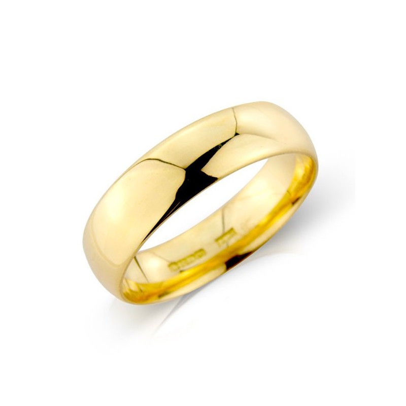 18ct Gold 6mm Deluxe Court Wedding Band | Macintyres of Edinburgh