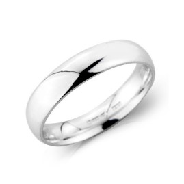 Platinum 4mm Deluxe Court Wedding Band | Macintyres of Edinburgh