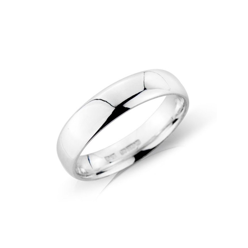 Platinum 5mm Deluxe Court Wedding Band | Macintyres of Edinburgh