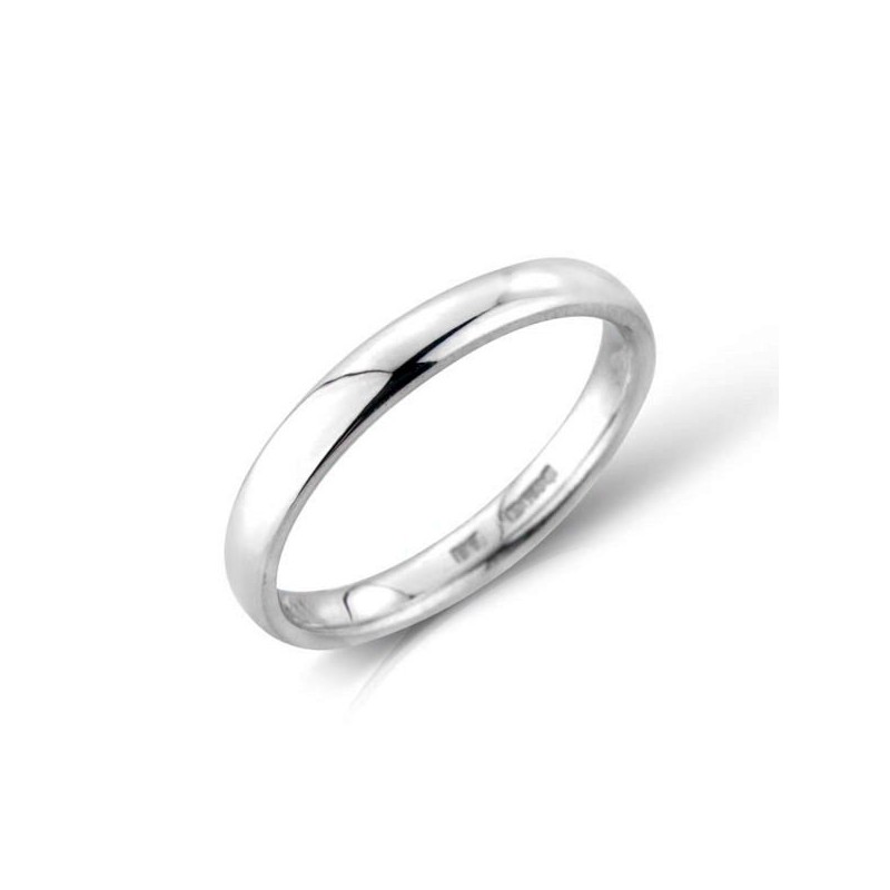 Platinum 2.5mm Deluxe Court Wedding Band | Macintyres of Edinburgh