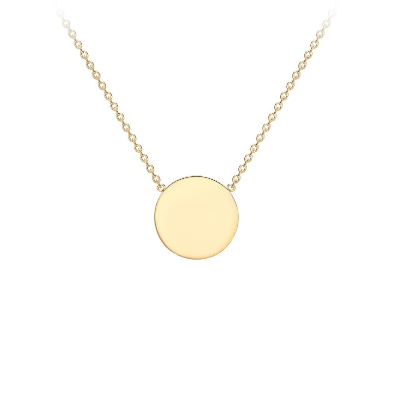 9ct Yellow Gold Disc Necklace