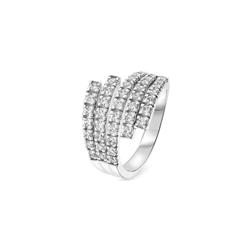 18ct White Gold Low Profile Diamond Dress Ring  D 1.10cts