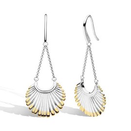 Kit Heath Essence Radiance Golden Fan Chandelier Drop Earrings