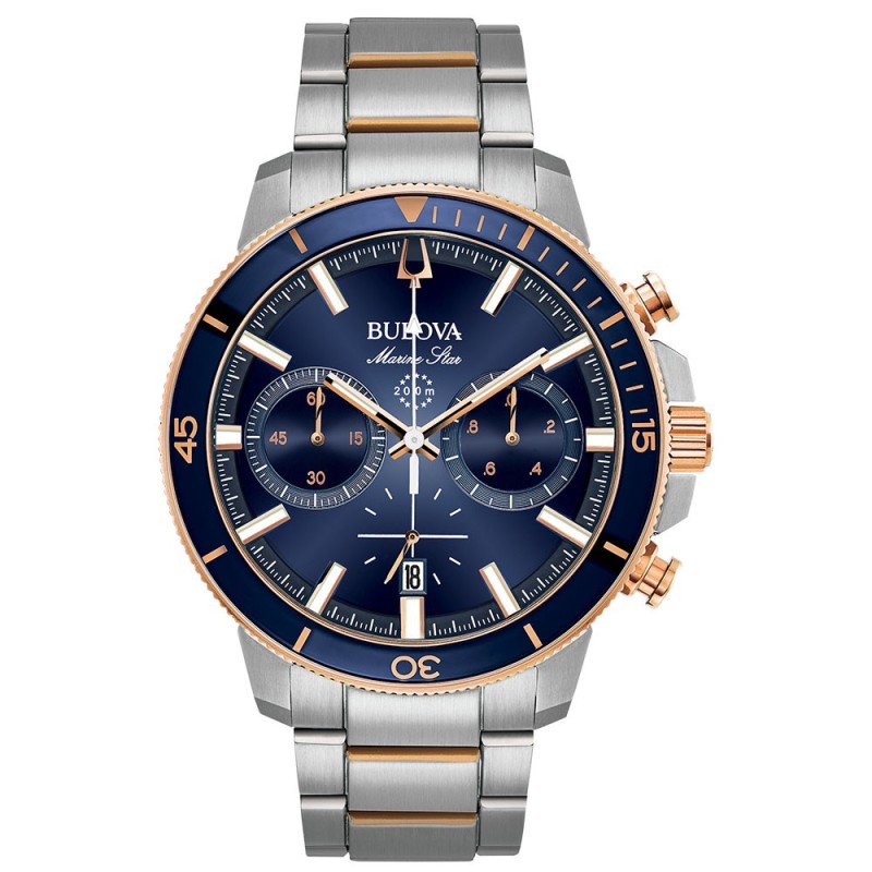 Bulova marine star silver and gold hotsell