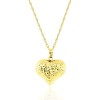 9ct Gold Diamond Cut Heart Pendant & Chain