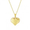 9ct Gold Diamond Cut Heart Pendant & Chain