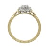 18ct Gold Round Diamond Halo Cluster Ring - 0.24ct