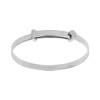 D for Diamond Cross Silver Baby Bangle - B775