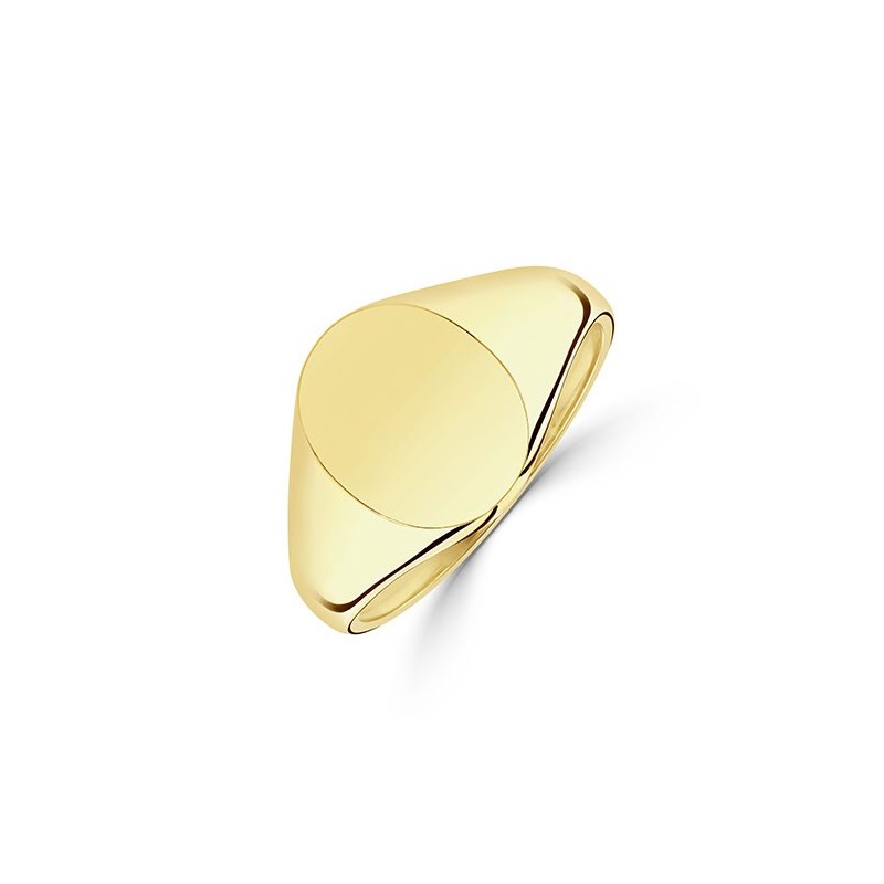 9ct Gold Gent's Oval Signet Ring - 6.2g