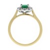 18ct Gold Oval Emerald Cluster Ring | Macintyres of Edinburgh