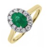 18ct Gold Oval Emerald Cluster Ring | Macintyres of Edinburgh