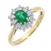 18ct Classic Emerald Cluster Ring | Macintyres of Edinburgh