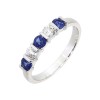 Platinum Bar-set Sapphire & Diamond Eternity Ring - S0.75 D0.40