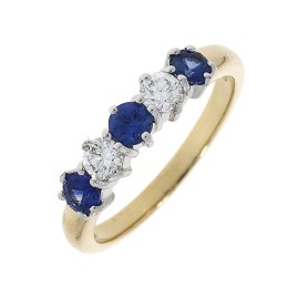 Sapphire & Diamond Eternity Ring 18ct Gold | Macintyres of Edinburgh