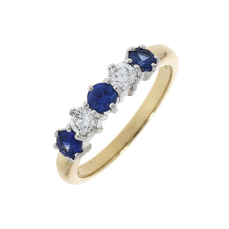 Sapphire & Diamond Eternity Ring 18ct Gold | Macintyres of Edinburgh