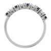 18ct White Gold Sapphire & Diamond Eternity Ring S 0.41 D: 0.53