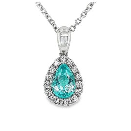 Paraiba Tourmaline & Diamond Pendant | Macintyres of Edinburgh