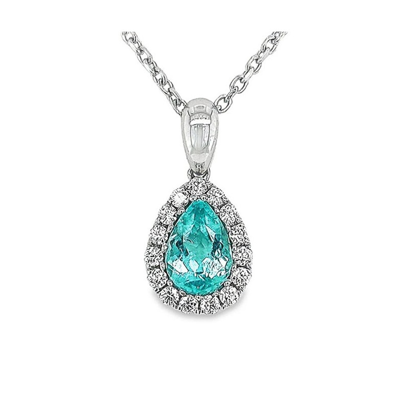 Paraiba Tourmaline & Diamond Pendant | Macintyres of Edinburgh