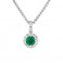 18ct White Gold Emerald & Diamond Necklet - E 0.91 D 0.25