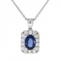 Sapphire & Diamond Cluster Pendant | Macintyres of Edinburgh