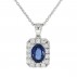 Sapphire & Diamond Cluster Pendant | Macintyres of Edinburgh