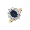 18ct Diamond & Sapphire Cluster Engagement Ring | Macintyres of Edinburgh