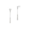 18ct White Gold Diamond Long Drop Earrings - 0.26ct