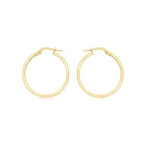 9ct Gold 35mm Wedding Band Hoop Earrings