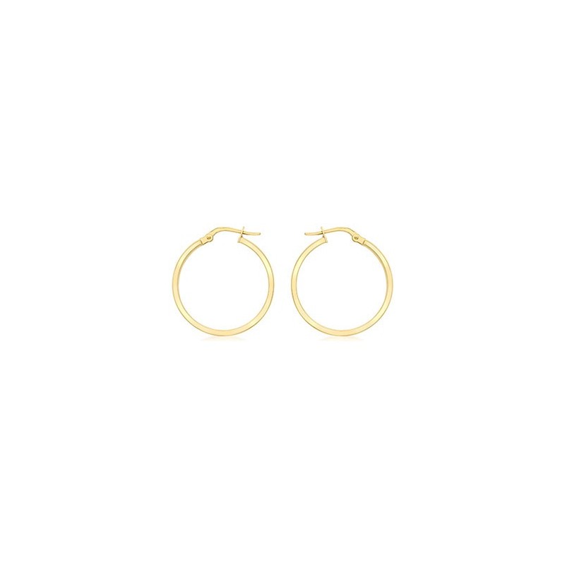 9ct Gold 35mm Wedding Band Hoop Earrings