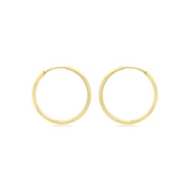 9ct Gold 22mm Sleeper Hoop Earrings