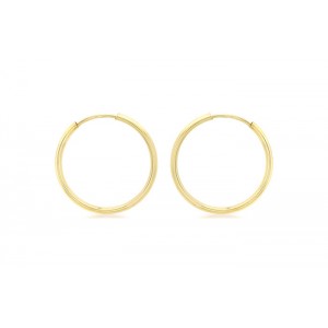 9ct Gold 22mm Sleeper Hoop Earrings