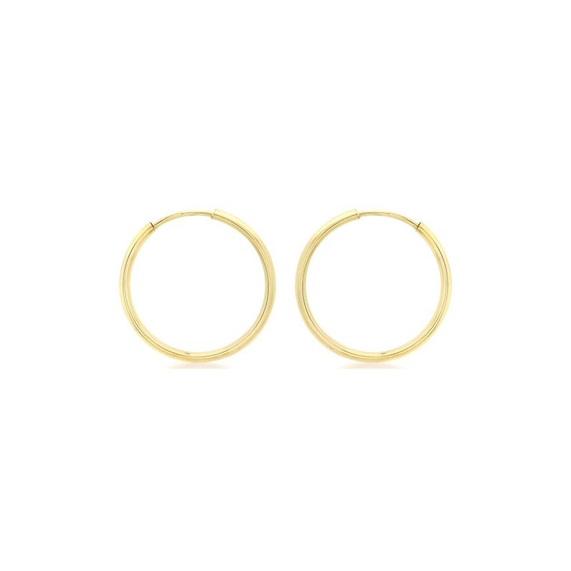 9ct Gold 22mm Sleeper Hoop Earrings