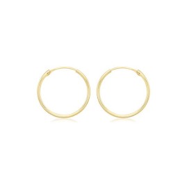 9ct Gold 18mm Sleeper Hoop Earrings