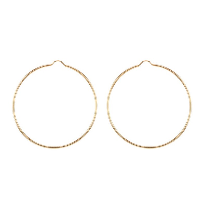 9ct Gold 60mm Hoop Earrings