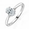 Platinum 0.50ct Oval Diamond Engagement Ring