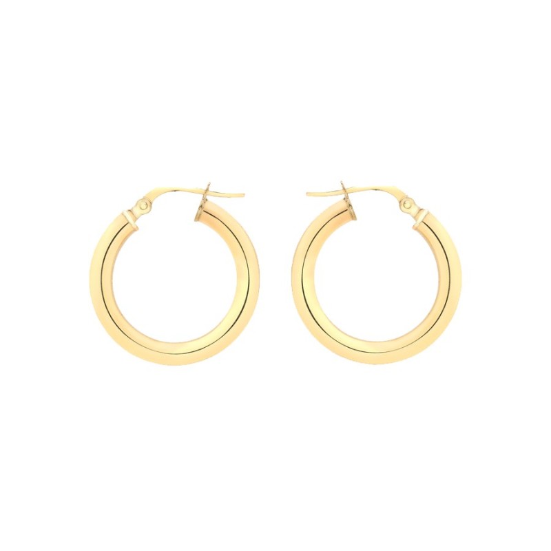 9ct Gold 20mm Hoop Earrings