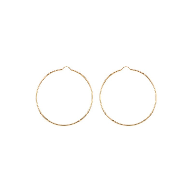 9ct Gold 70mm Large Hoop Earrings