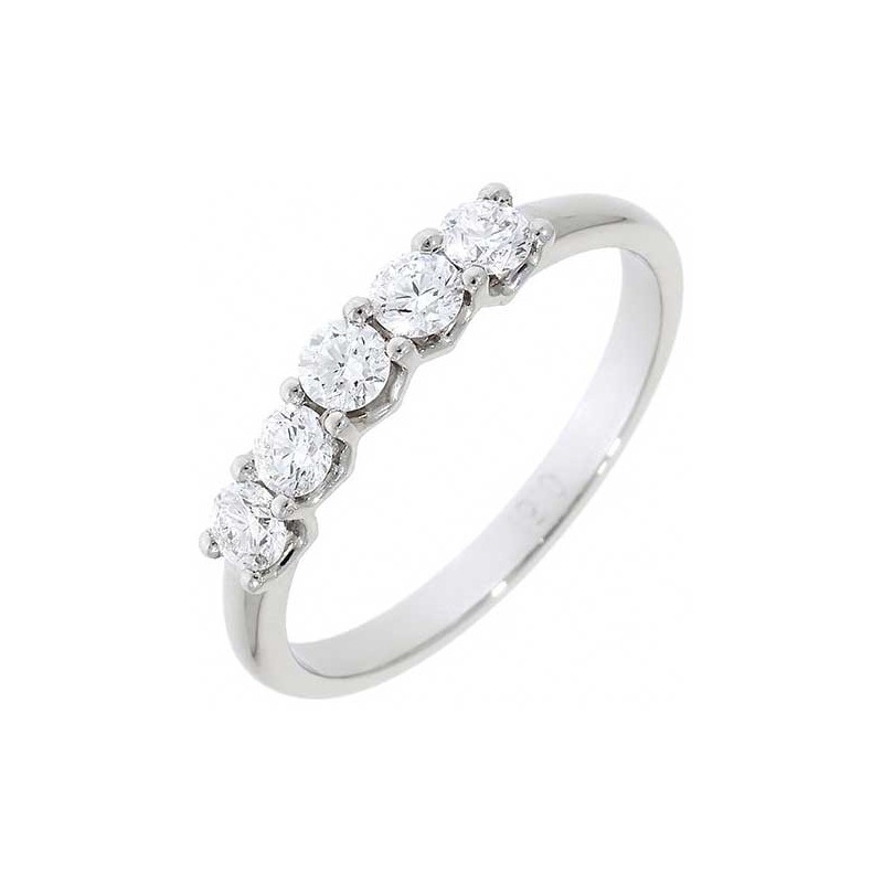 Platinum 5st Diamond Eternity Ring - 0.52cts