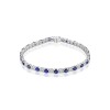 18ct White Gold Sapphire & Diamond Bracelet - S 5.10 D 1.00.