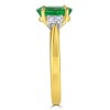 18ct Gold Oval Emerald & Diamond Ring E: 1.74 D: 0.41