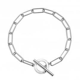 Hot Diamonds Silver Linked T-Bar Bracelet - DL653