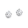 18ct White Gold Diamond Solitaire Stud Earrings - 1.15cts