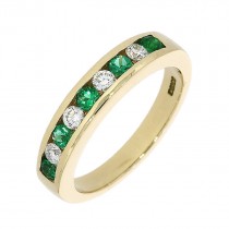 Emerald & Diamond Eternity Ring- E 0.32ct | Macintyres of Edinburgh
