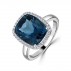 London Blue Topaz & Diamond Ring | Macintyres of Edinburgh