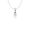 9ct White Gold Diamond Solitaire Pendant - 0.15cts