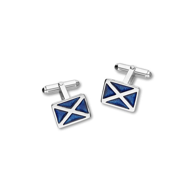  [25% off RRP] Ortak Scottish Saltire Flag Silver Cufflinks