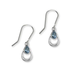 Ortak Sterling Silver Aquamarine Drop Earrings - CE405