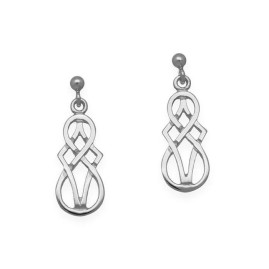 Ortak Sterling Silver Celtic Drop Earrings - E97