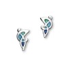 Ortak Archibald Knox Sterling Silver Enamel Drop Earrings - EE43