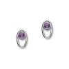 Ortak Sterling Silver Amethyst Earrings - CE352